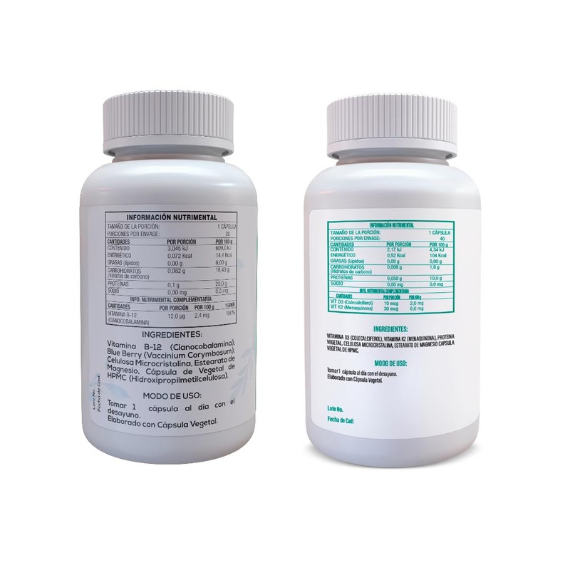 INDIGO LIFE NUTRACEUTICOS – Pack Vitamina B12 30 Caps +
