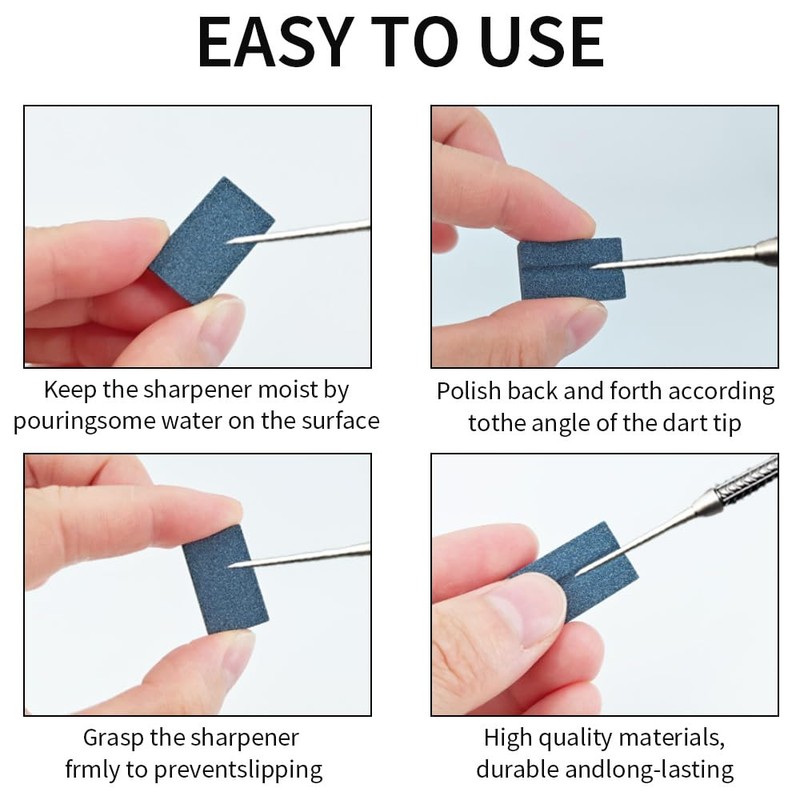 Acoeitl 2 Pcs V-Sharp Dart Sharpeners Grinding Sharpening Stone Rectangular