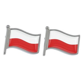 Flag of Poland Design Cufflinks Presented in a Cufflink Box