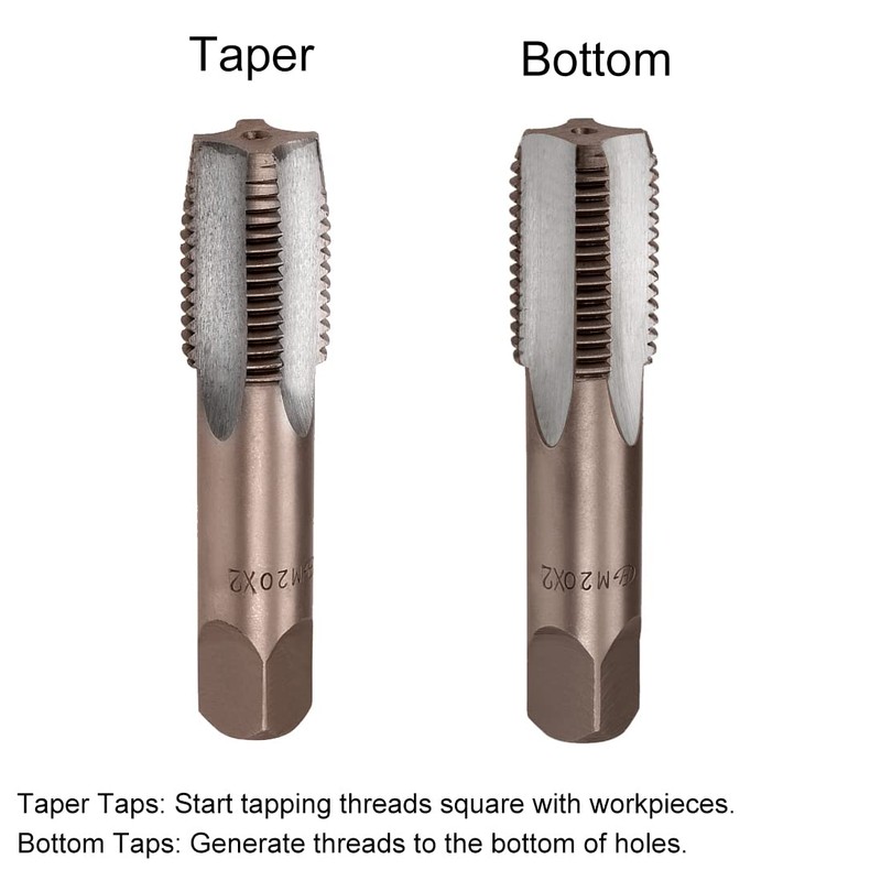 sourcing map Metric Hand Tap M20 Thread 2 Pitch 4