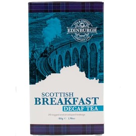 Edinburg Tea & Coffee LTD Decaffeinated Breakfast Black Tea Scottish Breakfast Blend Hot Drink 25 Tea Bags