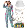 WILDPARTY 80s 90s Outfit Jumpsuit Women's Tracksuit Overall Hoodie, Jogging