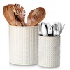 MALACASA LYDIA Ceramic Utensil Holders, 7.3"+5.5" Kitchen Utensil Crock Set