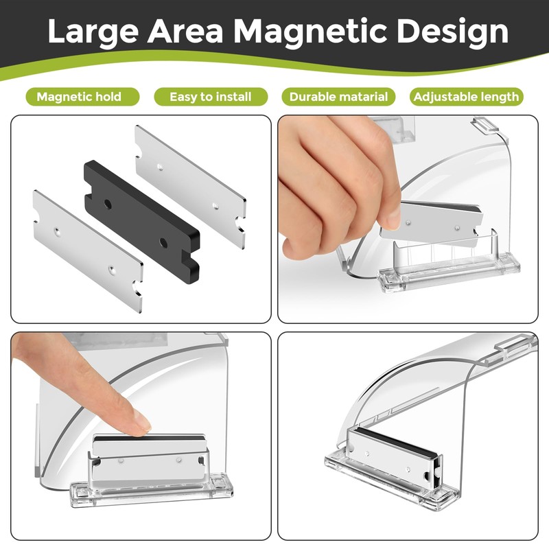 9-15.5 Inch Adjustable Air Vent Deflectors, 2 Pack Clear Magnetic