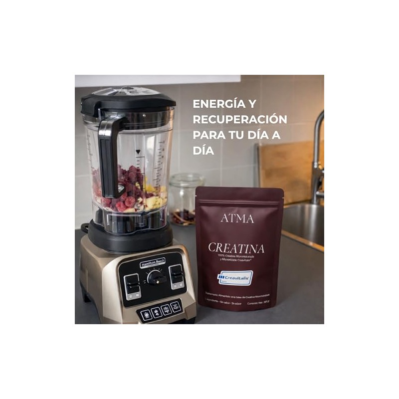 ATMA Creatina Monohidratada 300g | Pura Creavitalis® | 60 Porciones