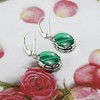 9.51Cts Natural Malachite Earrings For Women Green Stone April Birthstone