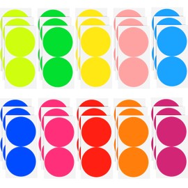 Nuyer 120 Pieces 4 Inch Round Colored Stickers Removable Color Code Dot Stickers Assorted Colored Circle Dot Labels Adhesive Colorful Coding Sticker for Labeling Decorating Organizing, Classifying