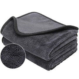 Jostift Shiny Bath XXL Drying Towel, 40 x 60 cm, Shower Cubicle Cloth for Water Removal in Showers and Bathrooms, Microfibre Cloth with Twisted Pile Pack of 2
