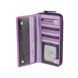 Visconti RB 55 Multi Colored Ladies Soft Leather Checkbook Wallet And Purse (Lilac Multi)