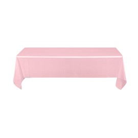 Restaurantware-Table Tek 108 x 54 Inch Party Table Covers, 2 Waterproof Covers - Disposable, No-Wrinkle, Pink Plastic Rectangle Cover, for Parties, Banquets, and Events
