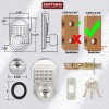 Elemake Mechanical Keyless Entry Door Lock Digital Code Keypad Knob