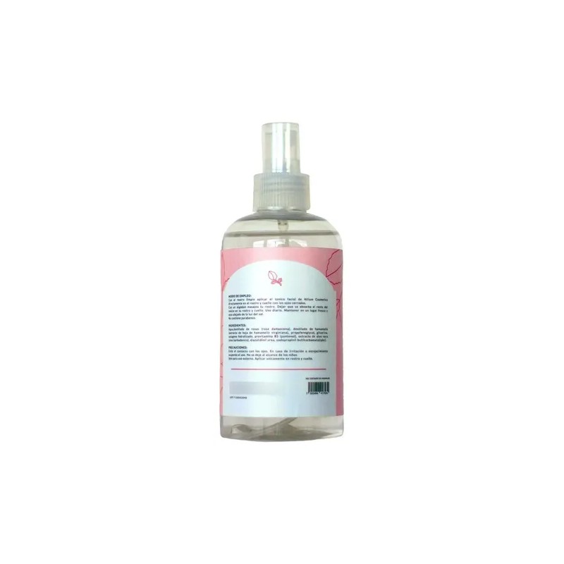 Tónico agua de rosas y hamamelis 5 % colágeno +