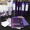 Oxford Premium A4 Lever Arch File, Purple Single Folder, Heavy