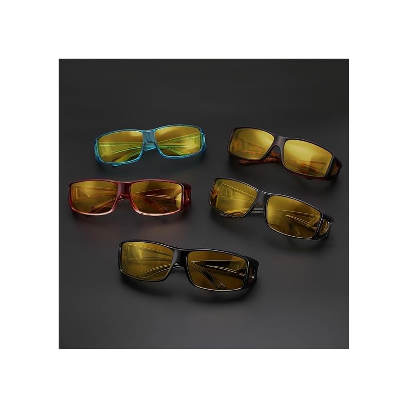 Feisedy メガネの上から掛けられる オーバーサングラス TAC 偏光 UV400 紫外線カット 夜間運転用 ナイトサングラス 大きいサイズ