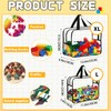 6PCS Toy Storage Bags, Clear Waterproof Toy Organizer Bags with