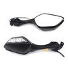 HTTMT- Black Rear View Mirrors w/Turn Signals Compatible with Kawasaki