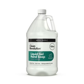 Clean Revolution Liquid Gel Hand Soap, Silky Rich Liquid, Quick Lather, Fast Rinsing, Contains Real Essential Oils (Forest Escape) 128 Fl Oz