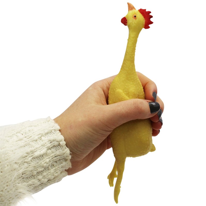 8 Inch Rubber Stretch Chicken - Classic Comedy Gag 8