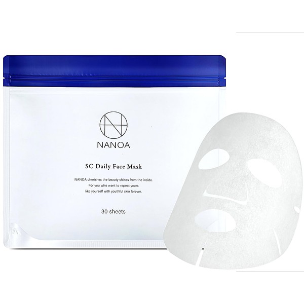 Nanoa Daily Face Pack, Doctor Hottest Human Stem Cell, Sheet Mask, Mother's Day, Present, Aging Care, EGF, Moisturizing, Luxury Cotton, Face Pack, 30 Pieces