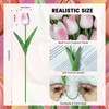 Subacy 30 PCS Artificial Tulips 13.5inch Long Fake Flowers Real