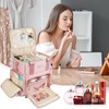 Jaffzora Extra Large Makeup Bag,4 in 1 Cosmetic Storage Organizer