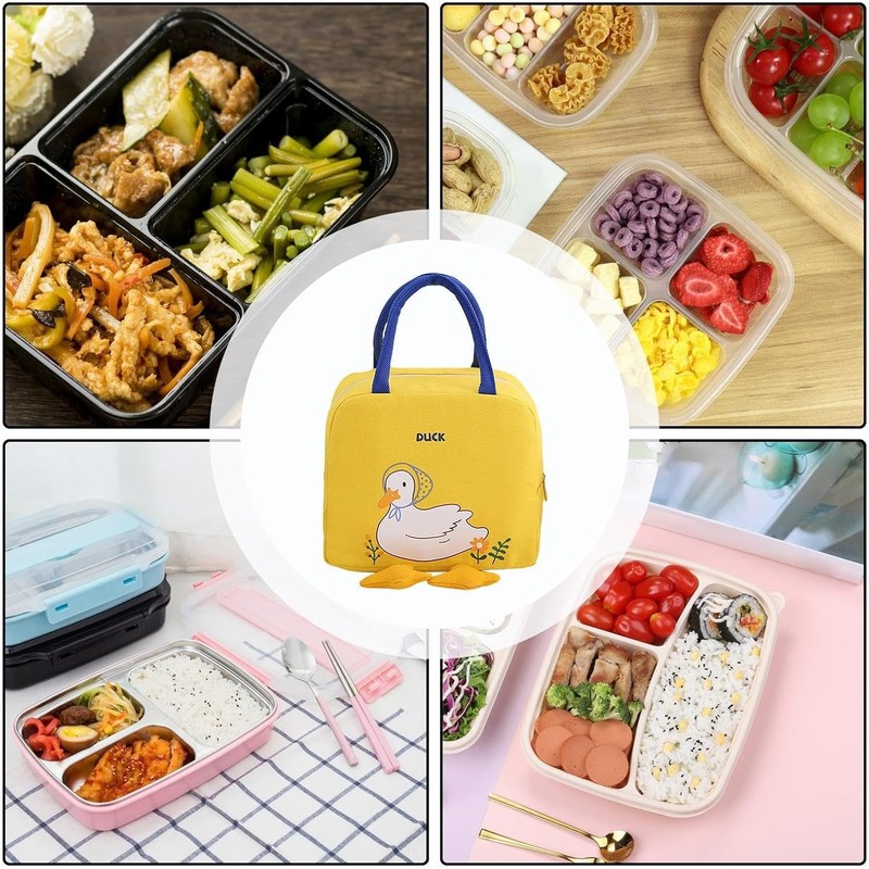 Bolsa De Almuerzo Grande Con Lindo Pato Y Pies –