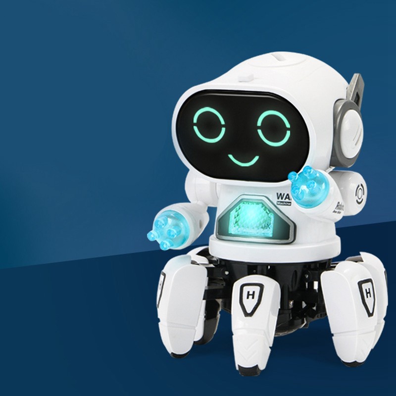 Robot Toy Six Claws Plastic Intelligent Dancing Singing Light Electric