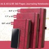 Thick Lined Journal Notebook with Pen, 360 Pages 100gsm Paper,
