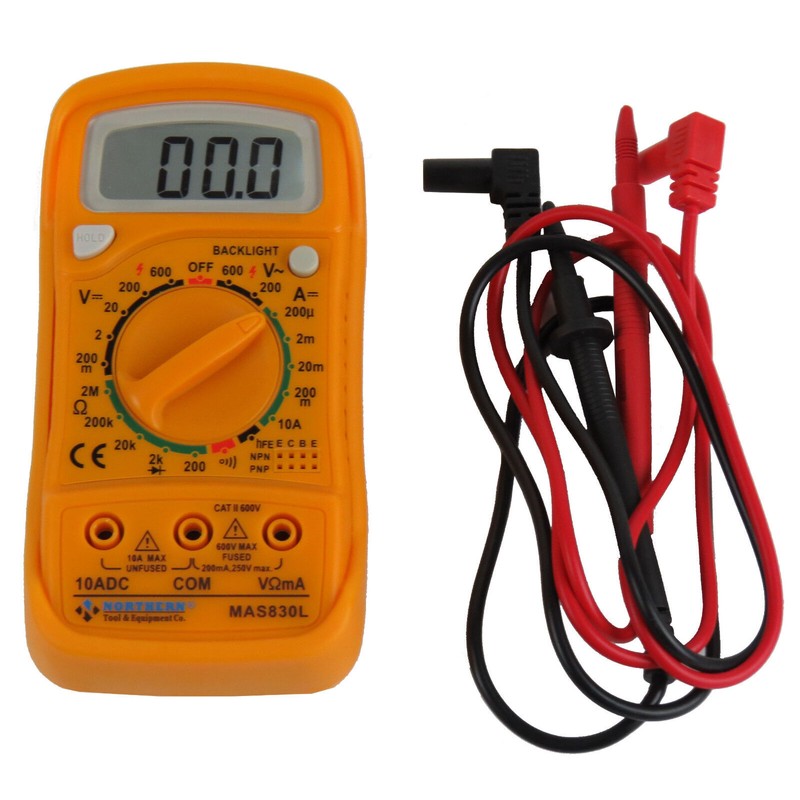 Northern Tool MAS830L AC/DC 600V Digital Pocket Multimeter Voltage Tester