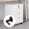 4 Sets Cam Lock 22mm, Cabinet Locks with Keys, Black