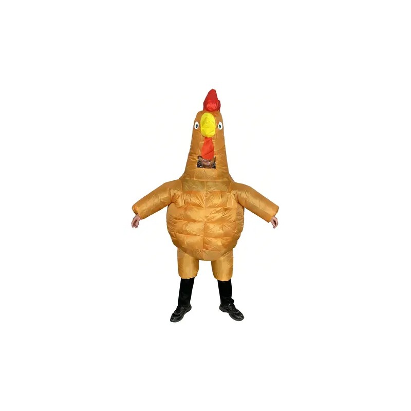 Disfraz Inflable De Gallo Musculoso Para Adulto