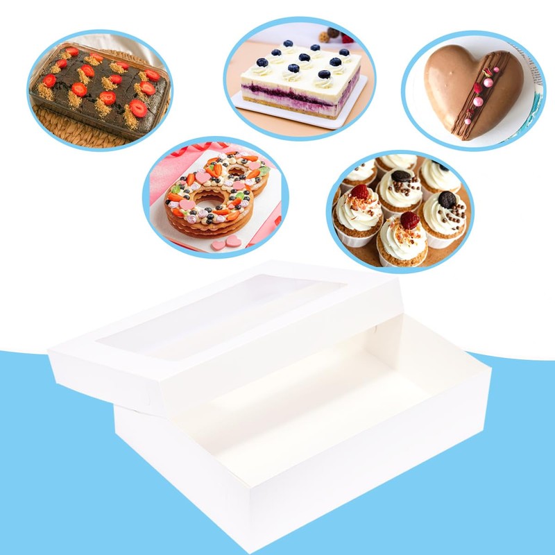JJO 19x14x5 Inch 6 Pack Cake Boxes with Thick Cake