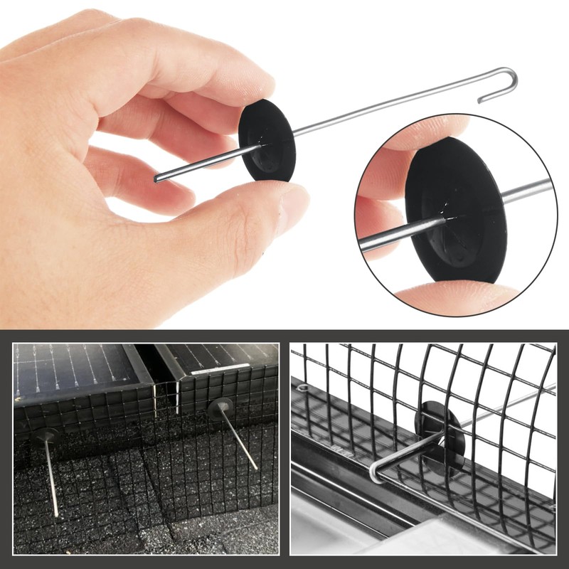 LANIAKEA 100 Packs Solar Panel Guard Clips Solar Panel Bird