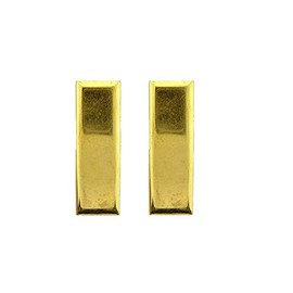 United States Army 2nd LT Gold Tone Insignia of Rank 1" Lapel Pins (Set of Two)