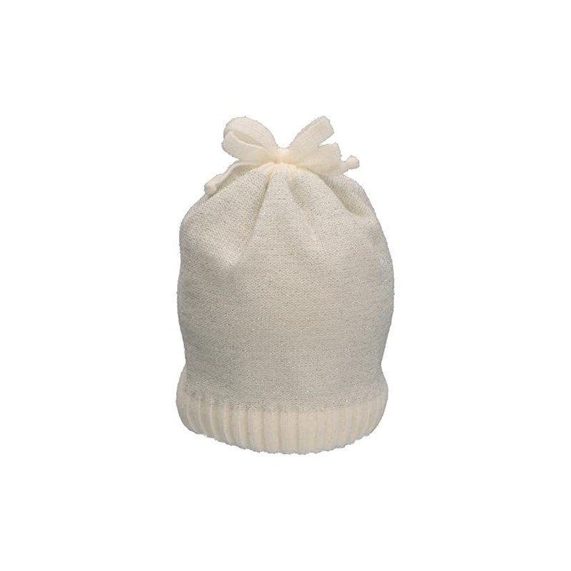 Sterntaler Girls Knitted Hat Glitter Effect Hat, ecru