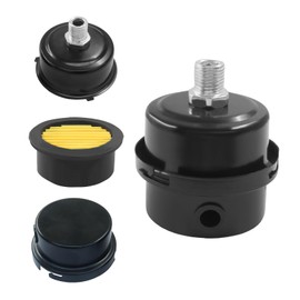 LifCratms 1 Pcs Air Compressor Silencer, 1/4" Thread Air Compressor Intake Filter Silencer, 12.5mm Metal Sound Muffler Replacement Parts