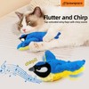 ipawspace Interactive Flapping Bird Cat Toy with Catnip, Touch Activated