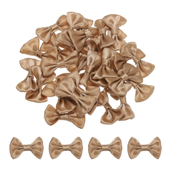 MECCANIXITY 30pcs Coffee Bow Ties 1.5"x1" Mini Bowknot for Crafting