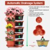 iMounTEK 5Tiers Stackable Planter Garden Tower Vertical Planter for Yard
