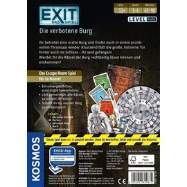 Kosmos 692872 - Exit - Das Spiel, Die verbotene Burg, Level: Professional, Escape Room Game, 1 - 4 Players Aged 12 and Over, One-Time Event Game for Adults and Children [German Language Product]