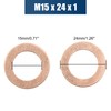 X AUTOHAUX M15 x 24mm x 1mm Copper Crush Washers