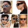 KENBO Y2K Sunglasses Wrap Around Futuristic Sunglasses Trendy for Men