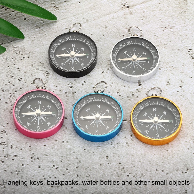 PATIKIL Pocket Compass, Survival Sports Navigation Compass with Key Ring