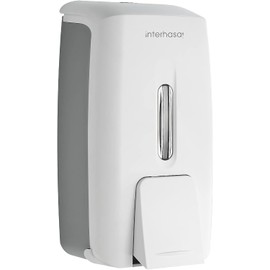 Interhasa! Soap Dispenser Press Fit Wall Mounted Dispenser 800ml Hand Soap Dispenser Home Bathroom Kitchen Hospital (White, 45.3 x 4.3 x 8.9 inches (115 x 110 x 225 mm) 0.10 lbs (0.47 kg)