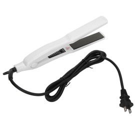 Professional Electric Hair Straightening Curling Iron DualUse Hair Straightener (White )