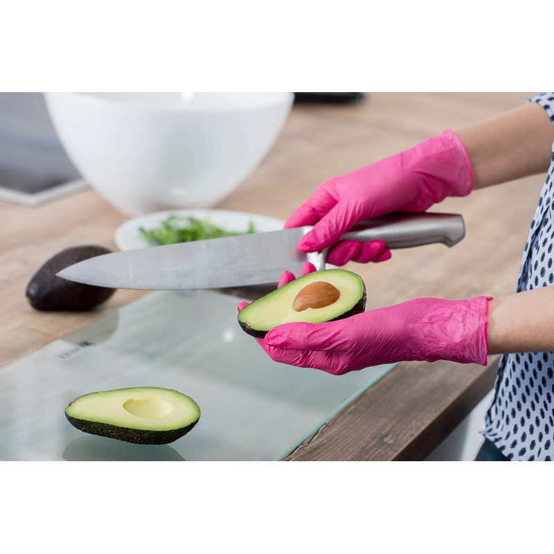 Vileda Rainbow Multi-Purpose Nitrile Gloves, Multi-Colour, Pack of 80, M/L