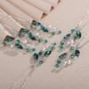Teyglen 6pcs Bridal Green Rhinestone Wedding Hair Pins Simple Crystal