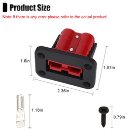 GAOLAOSY 2PCS 50A Battery Quick Connect/Disconnect Kit, Wire Harness Plug with Mount & Cap for 4-16 Gauge Cable, Waterproof 12V-36V Electrical Connector Plug for Car RV Trunk Boat Winch (50A)