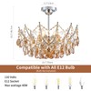 Crystal Ceiling Light Fixture, Modern Semi Flush Mount Ceiling Light,