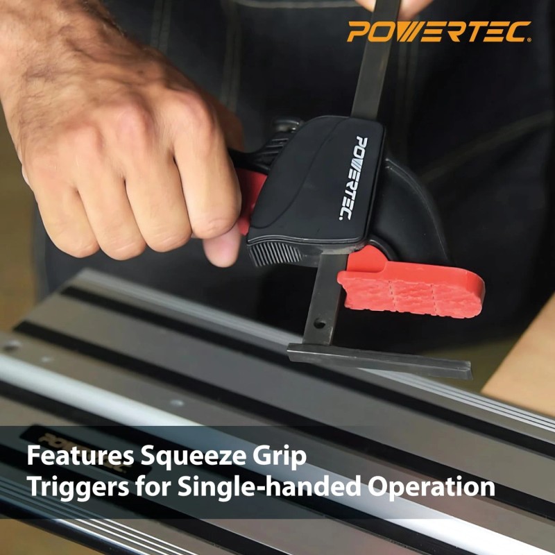 POWERTEC 8-3/4 in. Tracksaw Track Guide Rail Clamp for Circular